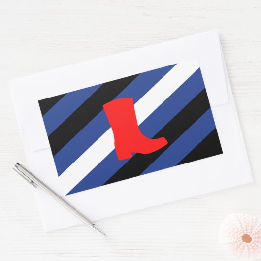 Boot Pride Flag Rechthoekige Sticker (Envelop)