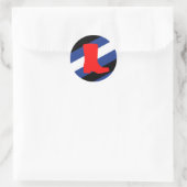 Boot Pride Flag Ronde Sticker (Tas)