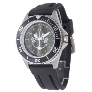 Boot Racing Nautical in Carbon Fiber Dial Horloge
