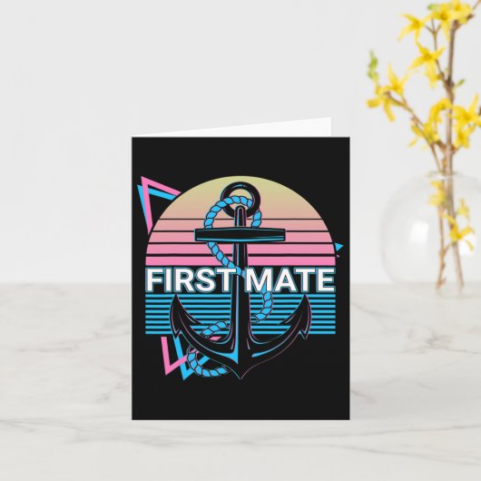 boot retro eerste stuurman kaart (Gele Bloem)