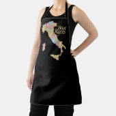 "Boot Roots" Map of Italy Black Schort (Insitu)