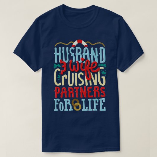 Boot Schip Cruise Partners Voor Het Leven Echtgeno T-shirt (Design voorkant)