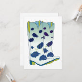Boot Scoot Blanco Kaart (Blauw/Groen) (Voorkant / Achterkant in situ)
