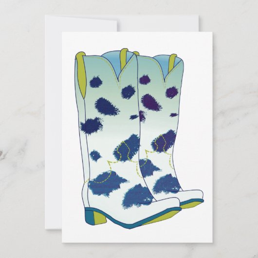 Boot Scoot Blank Card (Blue/Green) Kaart (Voorkant)