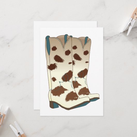 Boot Scoot Blank Card Kaart (Voorkant / Achterkant in situ)