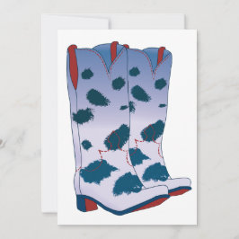 Boot Scoot Greeting Card (Blue) Kaart