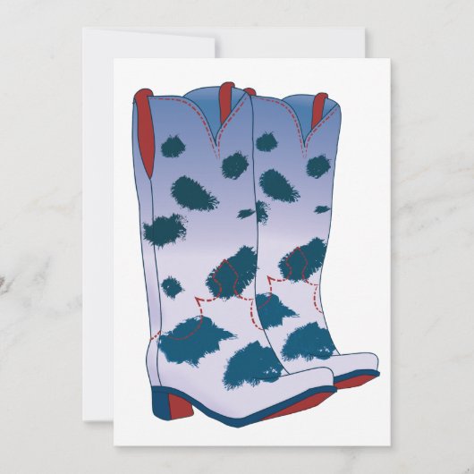 Boot Scoot Greeting Card (Blue) Kaart (Voorkant)