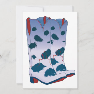 Boot Scoot Greeting Card (Blue) Kaart