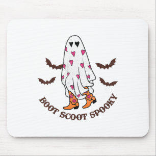 Boot Scoot Spooky Cowboy Ghost Groovy Retro Hallow Muismat
