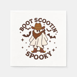 Boot Scoot Spooky Cowboy Ghost Groovy Retro Hallow Servet