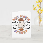 Boot Scoot Spooky Funny Westerne Halloween Cowboy Kaart (Gele Bloem)