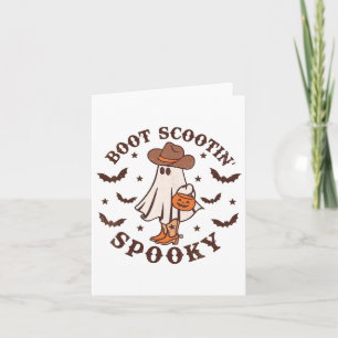 Boot Scoot Spooky Groovy Halloween Western Koeienh Kaart