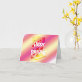 Boot Scoot Verjaardag Kaart (Gele Bloem)