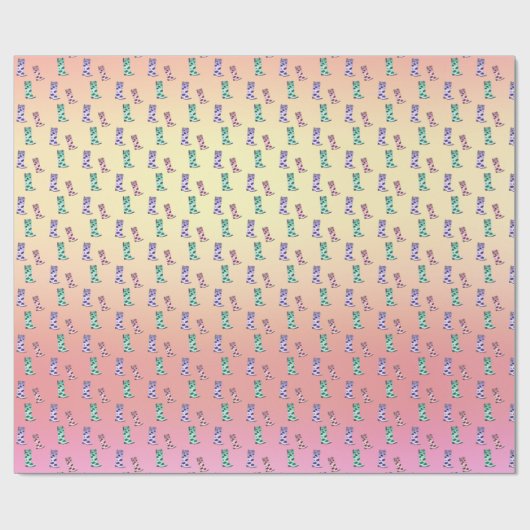 Boot Scoot Wrapping Paper Cadeaupapier (Vlak)