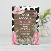 Boot Scootin' Boogie Cowgirl 30ste verjaardag Kaart (Staand voorkant)