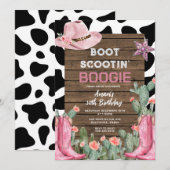 Boot Scootin' Boogie Cowgirl 30ste verjaardag Kaart (Voorkant / Achterkant)