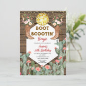 Boot Scootin' Boogie Disco Cowgirl 30ste verjaarda Kaart (Staand voorkant)