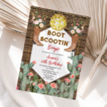 Boot Scootin' Boogie Disco Cowgirl 30ste verjaarda Kaart<br><div class="desc">EDITABLE Boot Scootin' Boogie Disco Cowgirl 30e Verjaardag Uitnodiging Elegant Texas Cactus Wood Adult Mexicaanse Verjaardag Uitnodiging Kerstversiering Bloemen Western Cowboy & Southwestern Verjaardag</div>