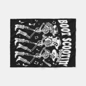 Boot Scootin' Boogie Retro Western Skeleton Dancin Fleece Deken (Voorkant (Horizontaal))