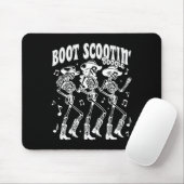 Boot Scootin' Boogie Retro Western Skeleton Dancin Muismat (Met muis)