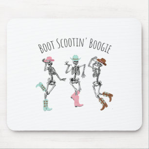 Boot Scootin Boogie Skeletten Dansen Western Hall Muismat