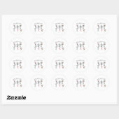 Boot Scootin Boogie Skeletten Dansen Western Hall Ronde Sticker (Vel)