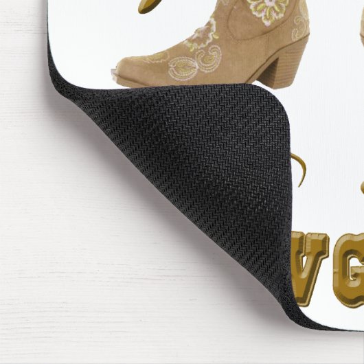 "Boot Scootin' Cowgirl" Westerne Mousepad Muismat (Hoek)