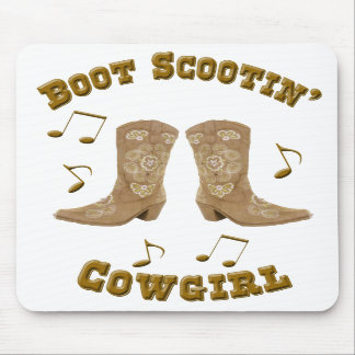 "Boot Scootin' Cowgirl" Westerne Mousepad Muismat