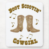 "Boot Scootin' Cowgirl" Westerne Mousepad Muismat (Voorkant)