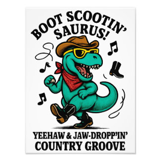 Boot Scootin’ Saurus! Foto Afdruk