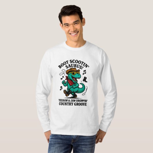 Boot Scootin’ Saurus! T-shirt (Voorkant volledig)