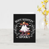 Boot Scootin Soky Retro Western Funny Halloween Cu Kaart (Gele Bloem)