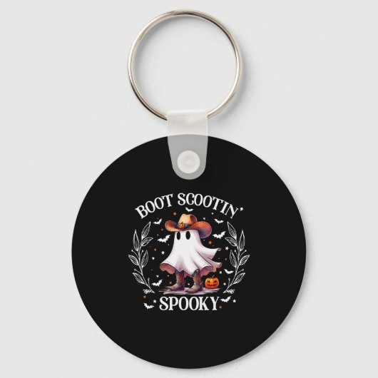 Boot Scootin Soky Retro Western Funny Halloween Cu Sleutelhanger (Voorkant)