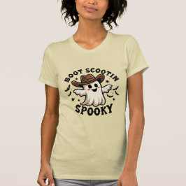 Boot Scootin' Spooky Cowboy Ghost Halloween T-shirt