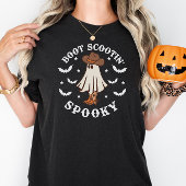 Boot Scootin Spooky Schattige Halloween Ghost T-shirt
