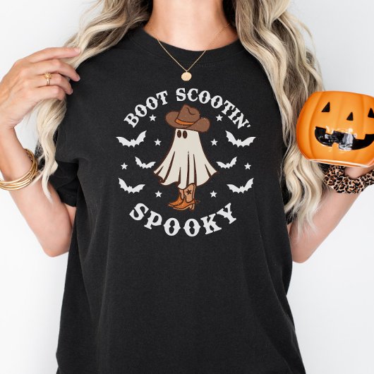 Boot Scootin Spooky Schattige Halloween Ghost T-shirt