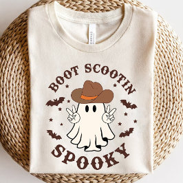 Boot Scootin Spooky Westerne Ghost Halloween T-shirt