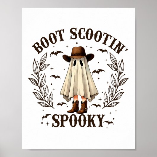 Boot Scootin Spooky Westerne Halloween Schattigee  Poster (Voorkant)