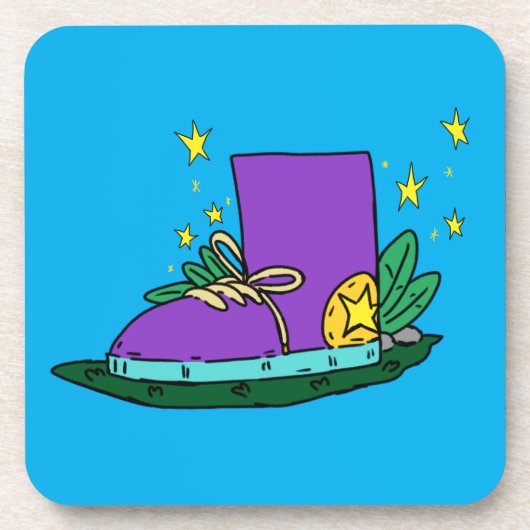 Boot shoe, illustration bier onderzetter (Voorkant)
