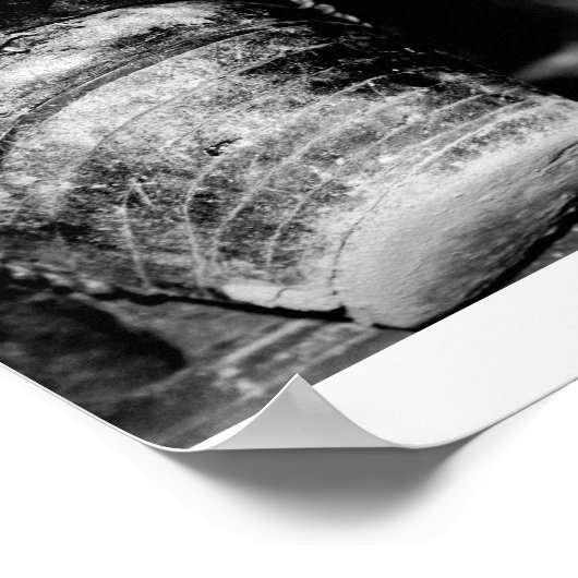 Boot spurs, zwart-wit afdrukken poster (Hoek)