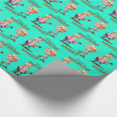 Boot Stompin' Verjaardag Western Cowboy Cowgirl Bl Cadeaupapier (Hoek)