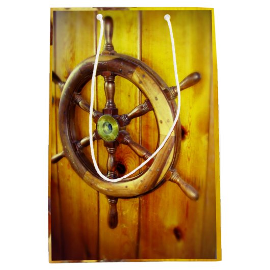 Boot Stuurwiel Gift Bag Medium Cadeauzakje (Voorkant)