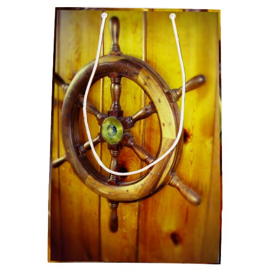 Boot Stuurwiel Gift Bag Medium Cadeauzakje (Achterkant)