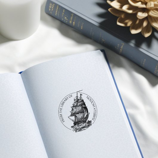  boot uit de bibliotheek van rubberstempel