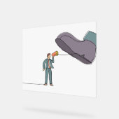 Boot van een legersoldaat acryl bord (Hoek)