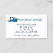 Boot Verkoop Reparatie Onderhoud Opslag Marine Visitekaartje (Voorkant)