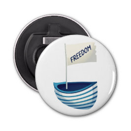 boot voor nautische vrijheid button flesopener