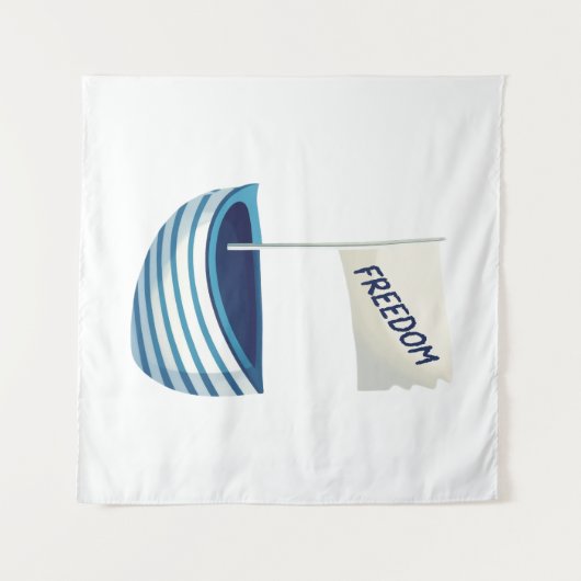 boot voor nautische vrijheid wandkleed (Voorkant (horizontaal))