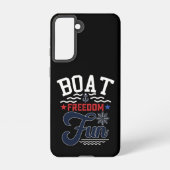 Boot Vrijheid Plezier 4 juli Boater Samsung Galaxy Hoesje (Achterkant)