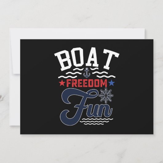 Boot Vrijheid Pret 4 juli Bootvaarder  Kaart (Voorkant)